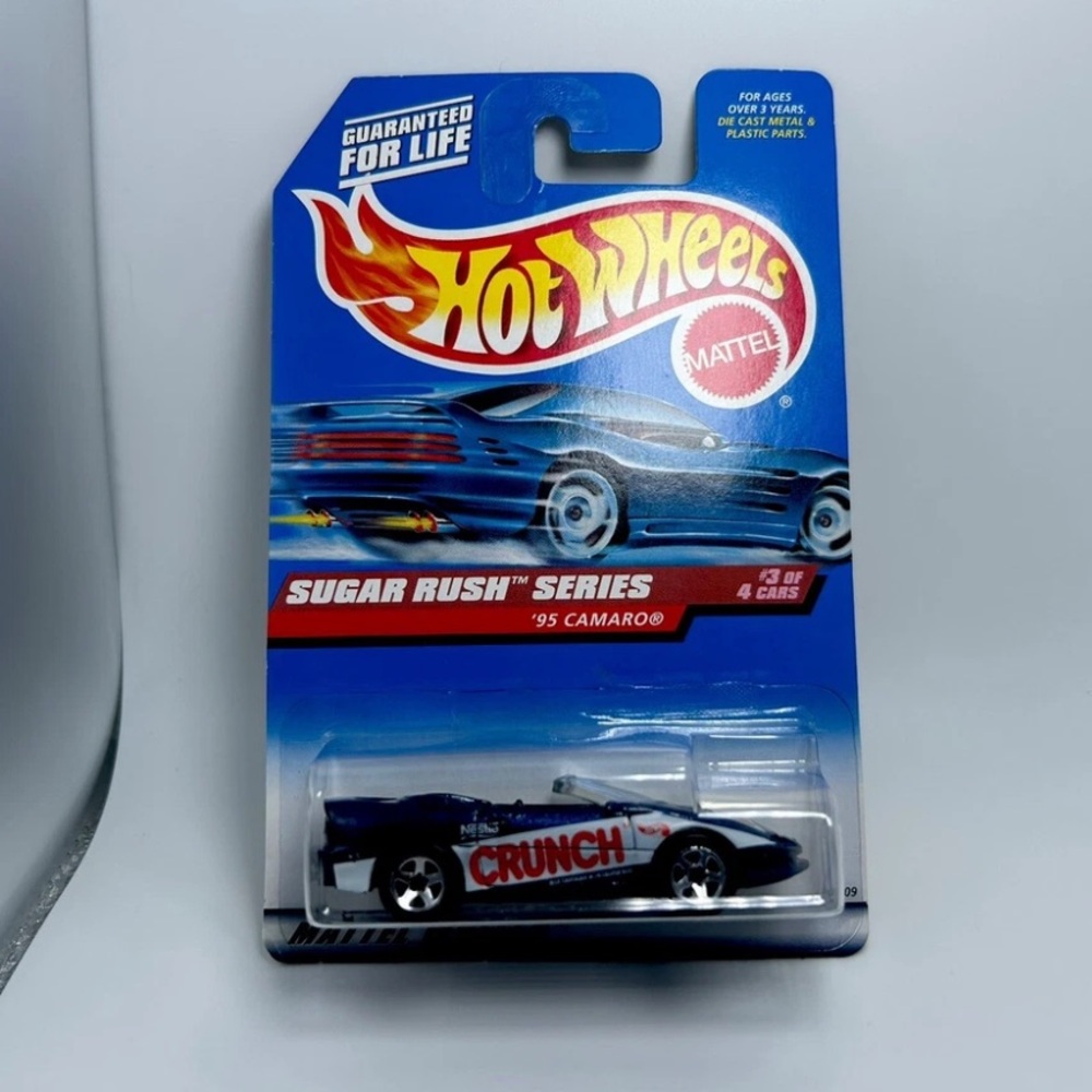 Hot Wheels 1998 Sugar Rush Series ‘95 Camaro Blue Crunch Collector Number #743